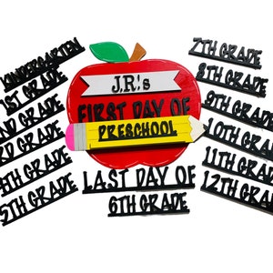 Back to School - Apple - Kids Interchangeable- Wood Sign