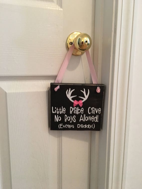 Babe Cave - Black Door Sign Babe Cave - Black Door Sign