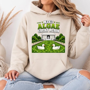 Lustiges „Make Algae Great Again“-Bild mit Lincoln Reflecting Pool (PNG), Parodie auf den New Green Deal (PNG), Biologielehrer, Öko-Humor (digitaler Download)