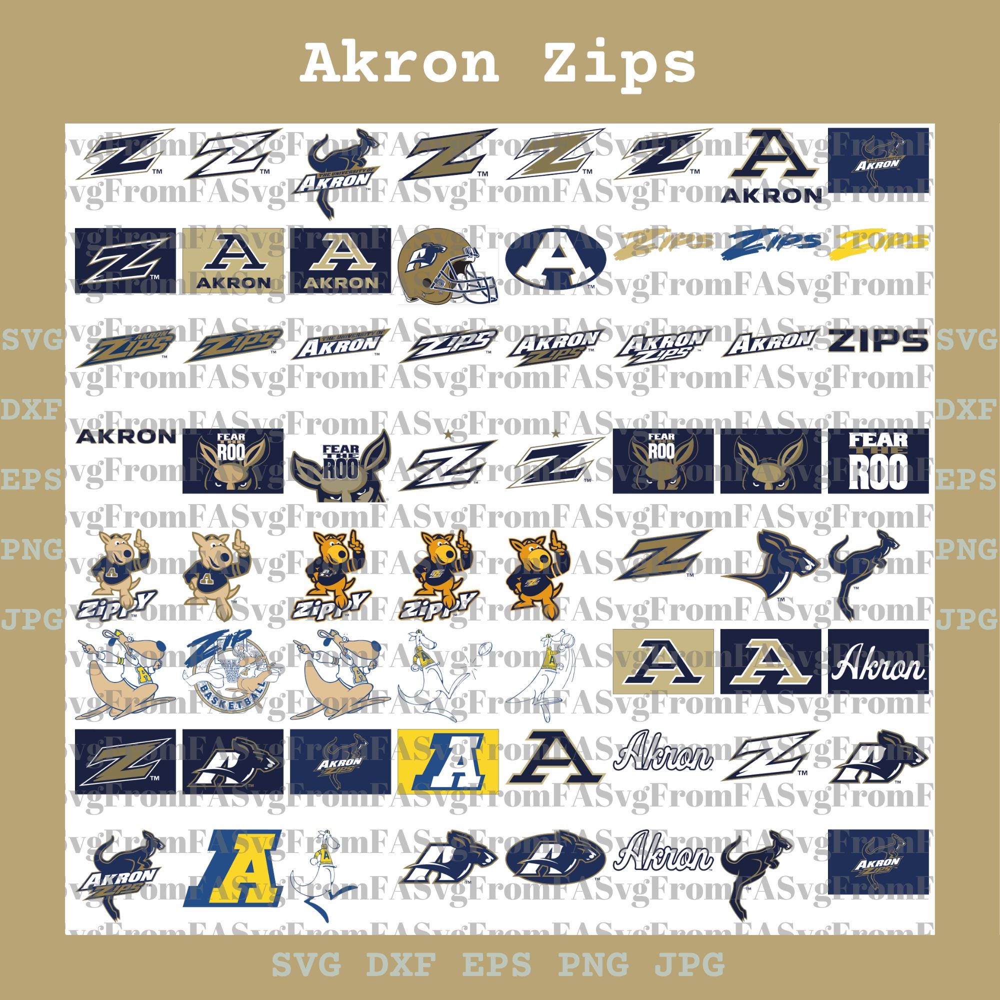 Zips SVG Bundle, Akron Football, SVG Bundle, Cricut, Printable ...