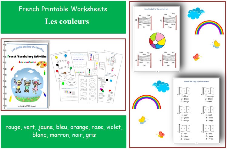 learning french colours with teacher worksheets french for etsy sweden
