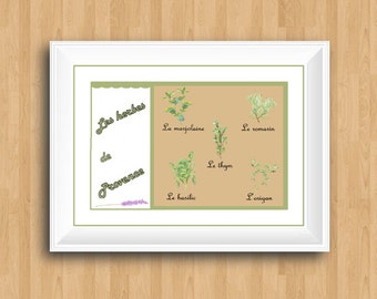 Kräuter der Provence,Küchenkunst,Küchenkunst,Küchendruck,Küchendruck,Kräuterdruck,Küche,Kräuter der Provence,Küchenkunst,