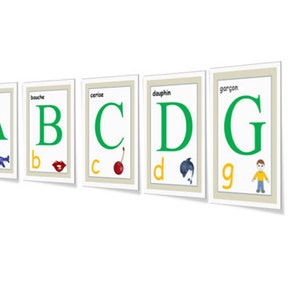 french alphabet,alphabet cards,french flashcards,french poster,learning poster,educational kids,printable abc,learning french,french lesson