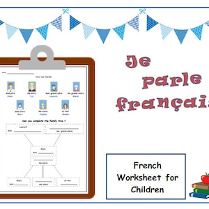FRENCH TEACHER School Worksheet / French Printable School supplies / Family Topic Teacher Worksheets / Classroom Teacher Printable