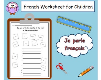 FRENCH TEACHER PRINTABLE Months of the Year Lesson Plans / French School Worksheet Teaching Resources / French Language /French Teacher Gift