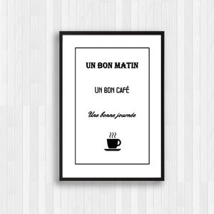 Französischer Kaffee Kunstdruck &quot;