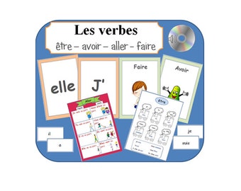 French Irregular Verbs audio lessons & posters, French learning cards and Pronunciation on audio, French homeschooling, French resources