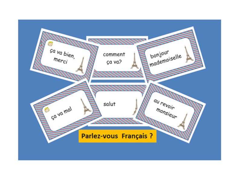 GREETING CARDS in French,primary French Conversation Prompts,french