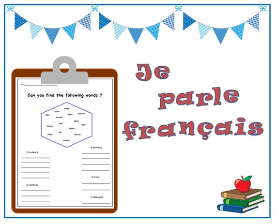 SCHOOL Items VOCABULARY FRENCH Worksheetteaching Resources -  Israel