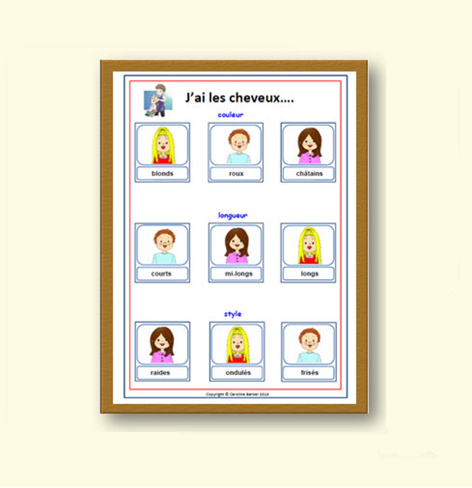 DESCRIBE YOUR HAIR With French Classroom Poster / Educational Etsy UK