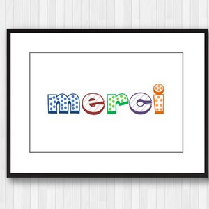 Merci Print,Thank you in French,French Wall Decor,French Art Decor,Paris Print,French Print,Wall Decor,French Decor,French Country