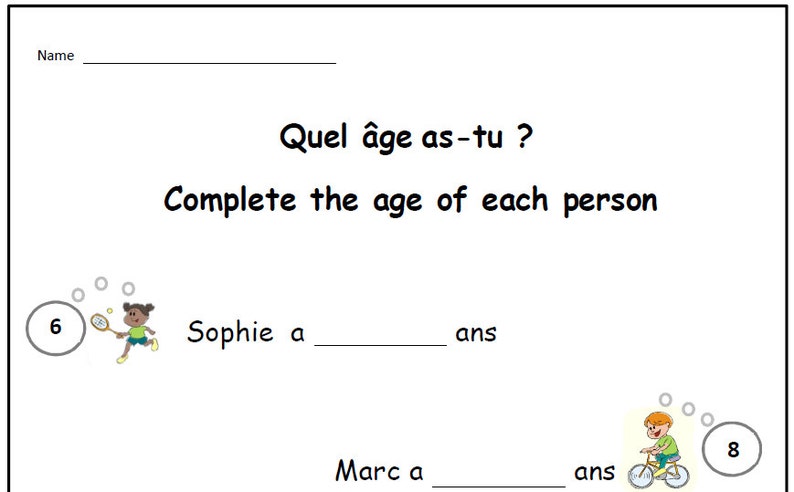 what is your age in french what is your age in french
