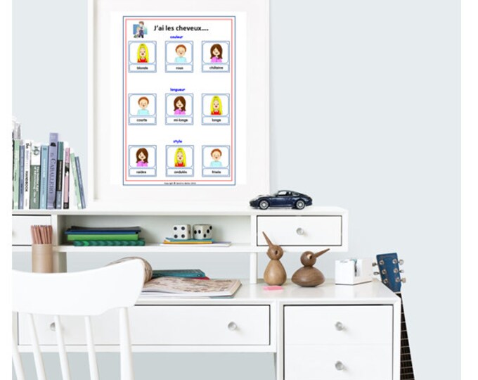 DESCRIBE YOUR HAIR With French Classroom Poster / Educational Etsy UK