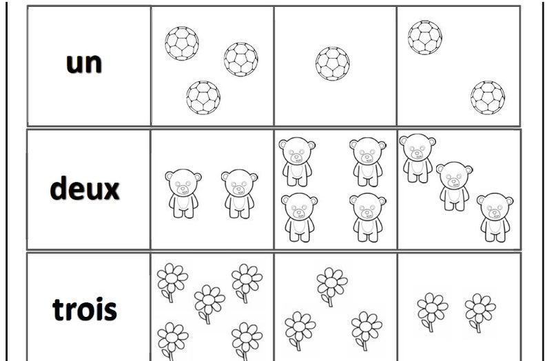 numbers to 5 teacher worksheet french printable for counting etsy