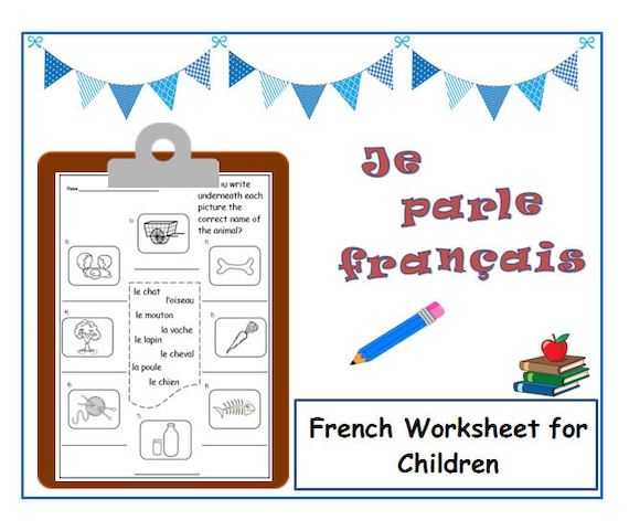 french learning animals kids activity french printable etsy india