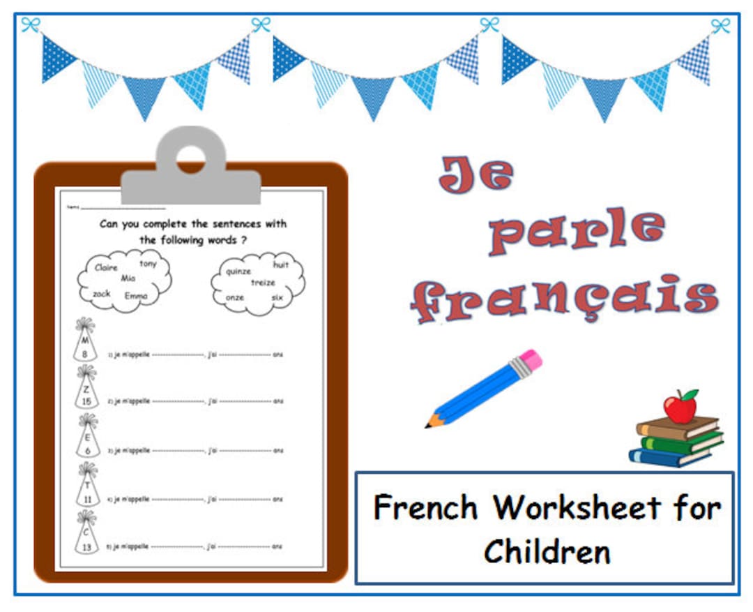 INTRODUCING YOURSELF With French Printable / Primary Teacher / Etsy INTRODUCING YOURSELF With French Printable / Primary Teacher / Etsy