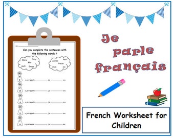 INTRODUCING YOURSELF with French Printable / Primary Teacher / Primary Printable for Learning French / Education Kids / Primary Helper