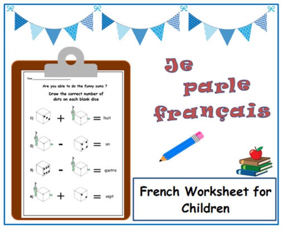 french learning numbers with french printable french for etsy