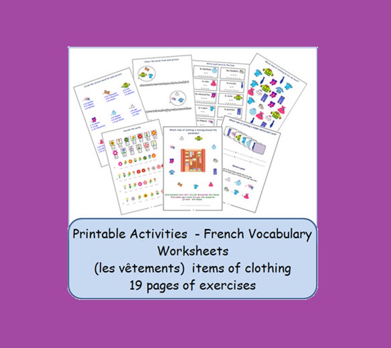 learn french,Printable french,printable sheets,french learning,french words,language games,language cards,french cards,kids education image 2