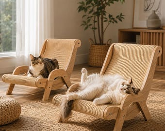 Wooden Cat Lounge Chair