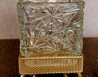 Portavelas votivo de cristal vintage de Avon