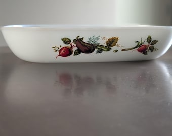 Vintage JAJ  Pyrex  Casserole Dish "Market Garden" 1970 "Tuscany"