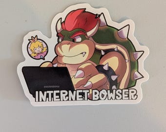 Internet Bowser pun gaming sticker