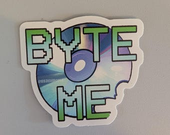 Byte Me gaming sticker