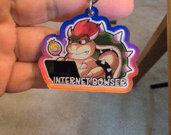 Internet Bowser acrylic keyring