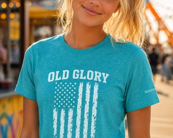 Old Glory 1776-2026 Vaterländische Flagge T-Shirt, USA 250