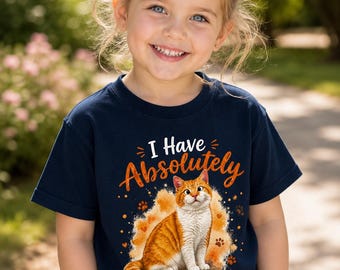 Funny Cross Eyed Cat Toddler Shirt, I Have Absolutely No Idea What's Going On, Cute Orange Cat Tee, Cat Lover Gift