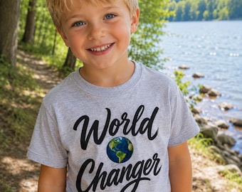 World Changer Toddler Shirt, Christian Kids T-Shirt, Faith Toddler Tee, Inspirational Youth Shirt, Church Gift for Boys Girls