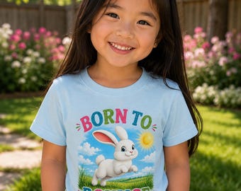 Born to Bounce Bunny Shirt, Cute Bunny Toddler Shirt, Easter Bunny Tee, Girls Rabbit T-Shirt, Kids Spring Shirt, Bunny Lover Gift