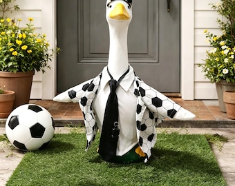 Ensemble de tenue d'oie de porche de football pour oie de 23 pouces, vêtements d'oie de fan de football, décoration de porche pour le jour du match, cadeau pour amateur de sport, décoration de patio