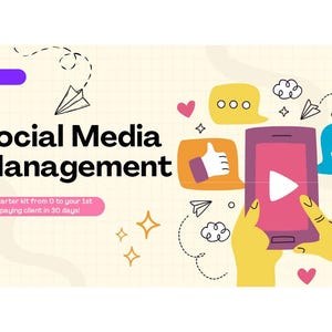 Social Media Manager Starter Kit | Land First Client 30 Days (Digital Download)