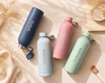 Copo térmico personalizado de 500ml, presente para madrinhas, lembrancinhas para festa na praia, garrafa de água para apoio emocional [N]