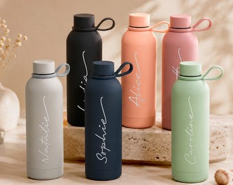 Copo térmico personalizado de 500ml, presente para madrinhas, lembrancinhas para festa na praia, garrafa de água para apoio emocional [N]