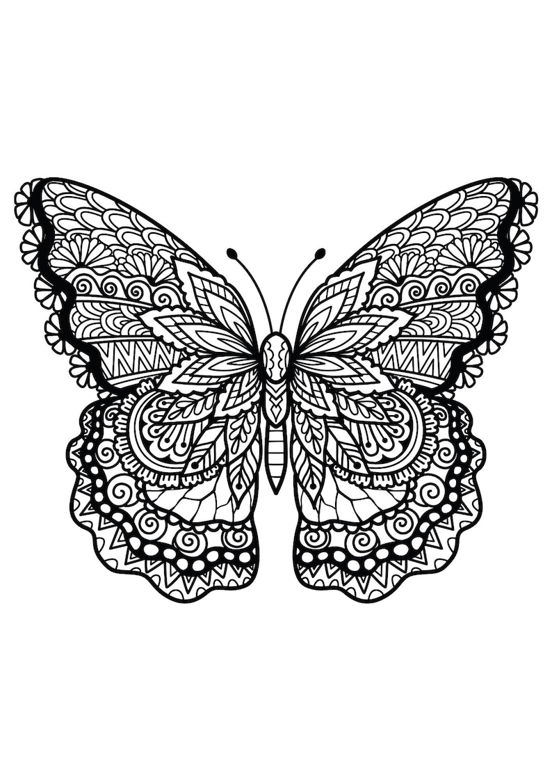 Butterfly Mandala Colouring Pages | 10 Printable Butterfly Designs ...
