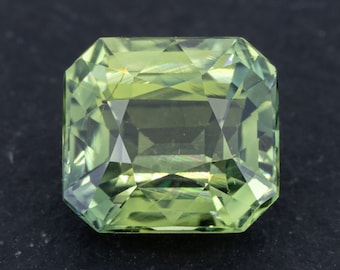 1.36ct GIA Certified Unheated Green Sapphire for Engagement Anniversary Ring Pendant Gemstone Collector Gift