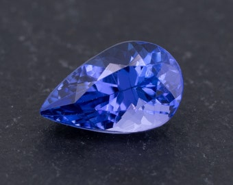 1.41ct Blue Violet Color Tanzanite Pear Shape for Engagement Anniversary Ring Pendant Gemstone Jewelry Gift