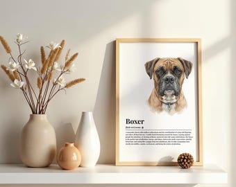 Boxer Funny Dog Poster