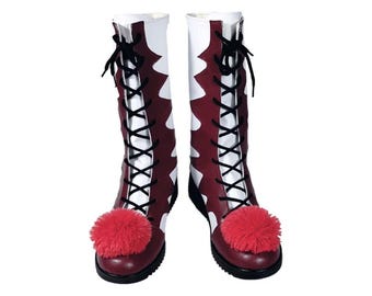Men's Custom Made Leather Cosplay Boots, Costume Shoes - Style 1, Style 2, Style 4