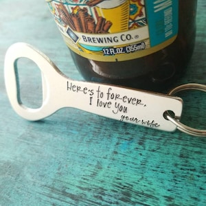 Happy Anniversary Gift, 5-10-15-25-30 years, Beer Bottle Opener, 30th Wedding Anniversary gift Husband Boyfriend Wife Gag Funny Snarky Gift image 6