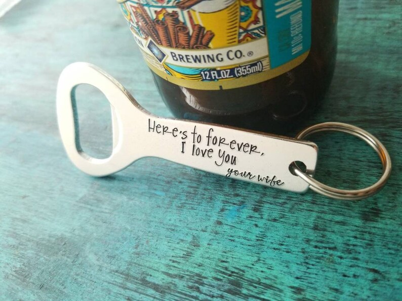 Happy Anniversary Gift, 5-10-15-25-30 years, Beer Bottle Opener, 30th Wedding Anniversary gift Husband Boyfriend Wife Gag Funny Snarky Gift image 6