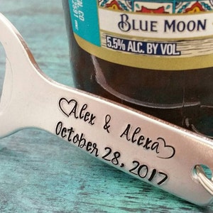 Personalized Beer Bottle Opener for Wedding Gift, Wedding Party Present, Personalized Custom Bottle Opener, Bride Groom Bridesmaid Groomsman