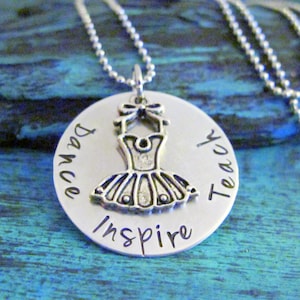 Dance Teacher Gift - Dance, Teach and Inspire, End of Year Gift, Dance Recital Gift, Personalized Gift for Dance Teacher