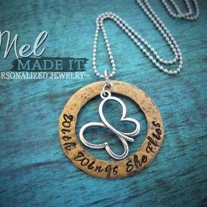 Inspirational Necklace, With Wings She Flies, Graduation Present, Going to College, Growing Up, Gift for Divorce, Moving On, Starting Over