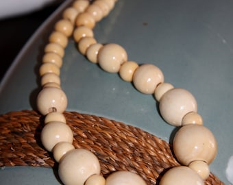 Large Wood Beads Necklace, Chunky Wooden Necklace, Wood Jewelry,  Natural Wooden Beads Necklace, Wooden Beaded Necklace, Natural Jewelry