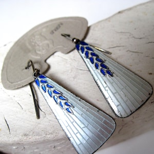 Vintage Shashi Singapuri Enamel on Silver Gold Vermeil Earrings