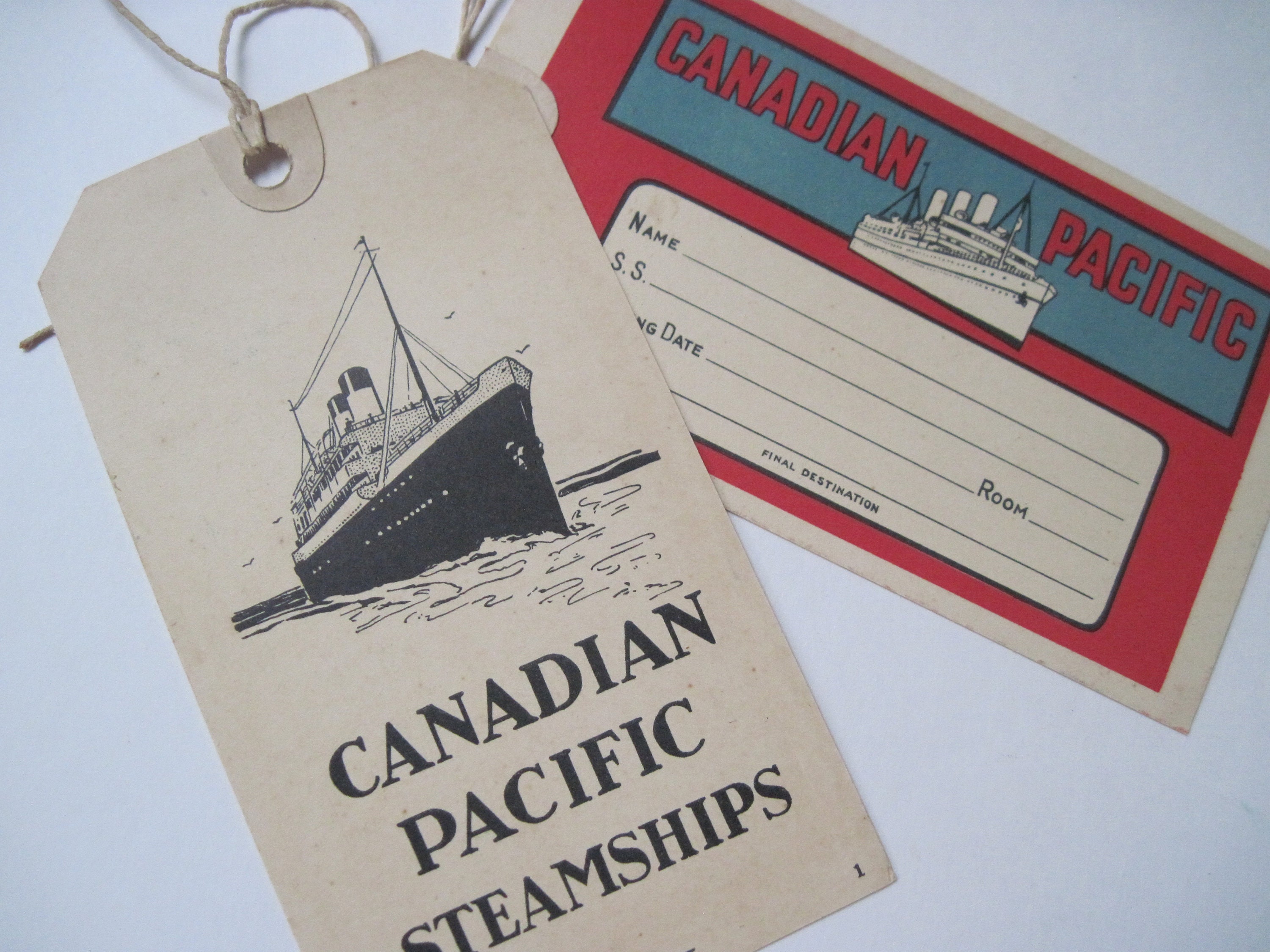 Vintage ancien carnet Étiquettes PACIFIC Pour Toutes Expéditions et